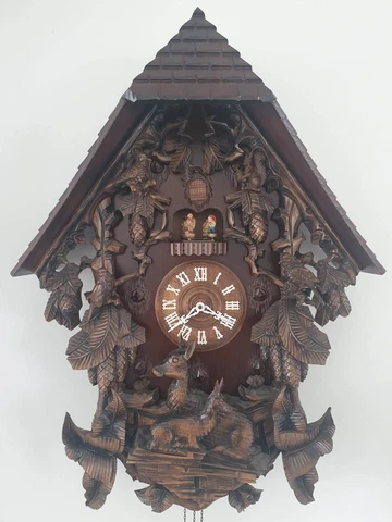 vintage Cuckoo Clocks original germany 8 day Black Forest giant 94/64 cm Cover