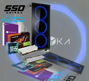 PC DESKTOP INTEL QUAD CORE GAMING I5-7400 8Gb SSD 240GB GT10302GB WIFI Win10Pro - Foto 1 di 6