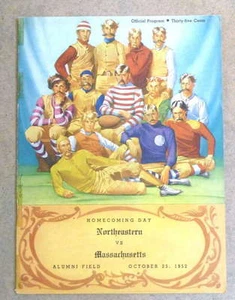 PROGRAMA DE FÚTBOL AMERICANO UNIVERSITARIO MASSACHUSETTS @ NORTHEASTERN - 1952 - Imagen 1 de 1