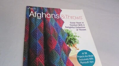 Annie's Afghans & Throws Crochet Knit  11 Projects Plymouth Yarn - Image 1 of 4