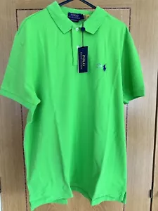 Polo Ralph Lauren Men’s Large Green Polo shirt BNWT rrp £109.00 - Picture 1 of 3