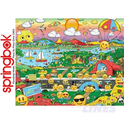 EMOJIVILLE 1000 piece SPRINGBOK Jigsaw Puzzle Random Cut Super Deluxe - Image 1 of 4