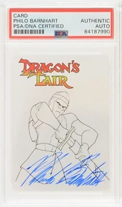 Tarjeta coleccionable Philo Barnhart Dragon's Lair 2019 firmada animación celular (PSA) - Imagen 1 de 1