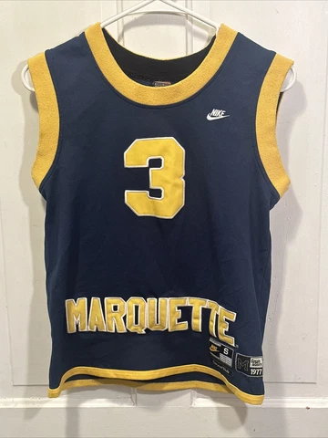 Nike Greats And Glory Marquette Dwyane Wade Basketball Jersey Boys Youth Small Cover