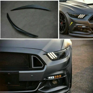Fit For 2015-2017 Ford Mustang black Primer Car Front Fog lights wind Knife Trim - Bild 1 von 9