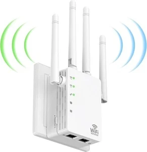 WHITE WiFi Extender WiFi Booster Cover up to 12880 sq.ft & 105 Devices 1200Mbps - Picture 1 of 6