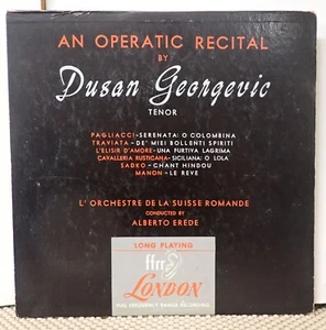 An Operatic Recital by Dusan Georgevic - London 10 Inch 33 RPM 1949 - Imagen 1 de 2