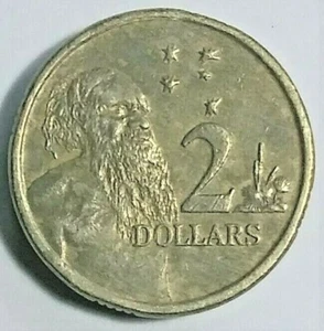 2004 AUSTRALIAN $2 TWO DOLLAR COIN DOUBLE RIM PARTIAL BOTH SIDES C PICS - Picture 1 of 2