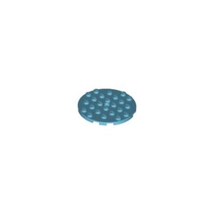 Lego Part Medium Azure Plate 6 x 6 Round with Pin Hole Qty 1 (11213)