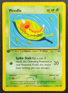 2001 Neo Discovery Weedle 70/75 1. Edition Wotc Vintage Pokemon Karte - Bild 1 von 2