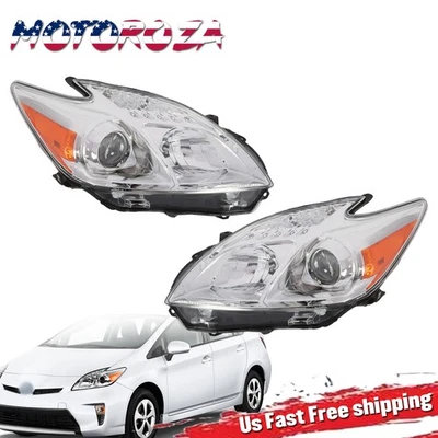 Pares de faros para Toyota Prius 2010-2011 lado conductor y pasajero Foto 1 de 4