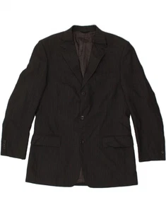 PIERRE CARDIN Mens 3 Button Blazer Jacket UK 40 Large Grey Pinstripe Wool AP01 - Picture 1 of 3