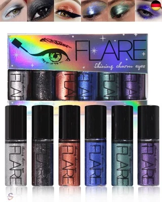 LESTPOLA Flüssiger Eyeliner Glitzer 6 Colors, Glitter Eyeshadow Makeup Set, Shimmer