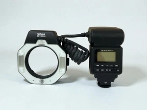 Sigma EM-140 DG TTL Macro Ringlight Flash for Canon/Nikon DSLR 62mm Adapter - Picture 1 of 8