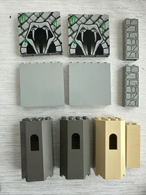 Lego Harry Potter Snake Wall  3754 4730 Chamber of Secrets 1x6x5 / 1x2x5 -10 Pcs