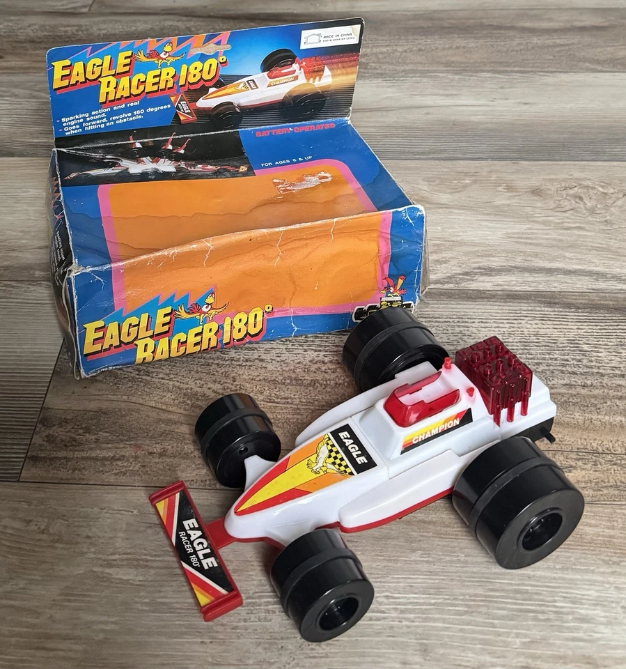 VTG! 1980’s F1 Eagle Racer 180 Degree Red/White Car 🌟 YouTube VIDEO WORKING! - Image 1 of 4