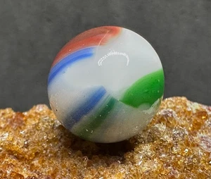Vintage Marble King Rainbow Marble - Tri-Color Red Green & Blue - .59" Very Nice - Picture 1 of 6