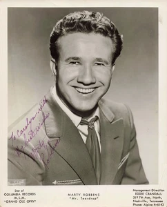 Marty Robbins Country Music signed 8x10 Foto handsigniert "to Carolyn" - Bild 1 von 1