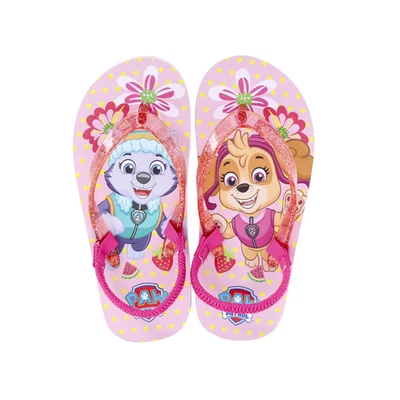 Nickelodeon Paw Patrol Toddler Girls Backstrap Flip Flop Sandals Size 11-12 New - Image 1 of 3