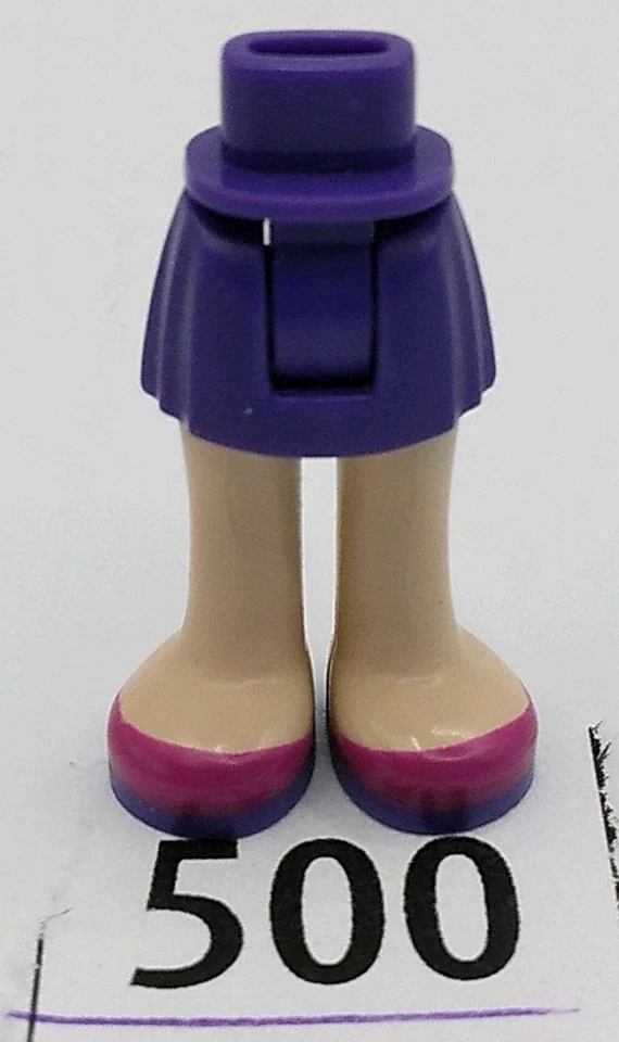 LEGO Friends Mini Muñeca Minifigura Piernas Niña Falda Corta Púrpura Magenta Zapatos 500 Foto 1 de 1
