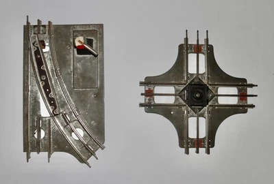 Vintage Marx Train Manual Switch And Cross Track Lot - Image 1 of 3