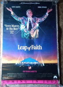PÓSTER VIDEO PELÍCULA SALTO DE FE 2 Caras ORIGINAL 27x40 STEVE MARTIN - Imagen 1 de 3