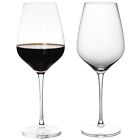 Hand Blown Cabernet Sauvignon Wine & Champagne Glasses Set Of 2 - Crystal Red