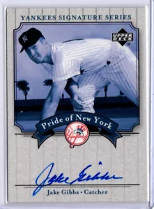 2003 UD Yankees Signature Series Pride of New York Jake Gibbs AUTO YANKEES - Bild 1 von 1