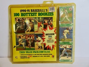 PUNTUACIÓN 1990-91 de los 100 mejores novatos de béisbol sellados - Imagen 1 de 2