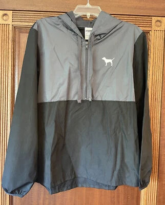 Victoria's Secret розовый серый и черный четверть молнии ветровка куртка XS/S - Изображение 1 из 4