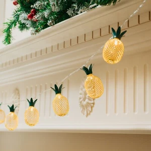 Luce per corde 20 LED ananas - Luce per corde bianca calda a batteria - Foto 1 di 8