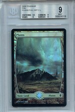 MTG Plains BGS 9 Mint Zendikar Foil Full Art Card Amricons 0116