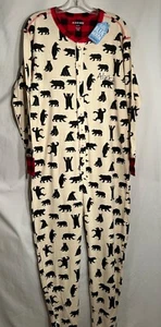 NEW UNISEX XL LITTLE BLUE HOUSE ONE PIECE PAJAMAS BEARS ALASKA BEAR BUM - Picture 1 of 8