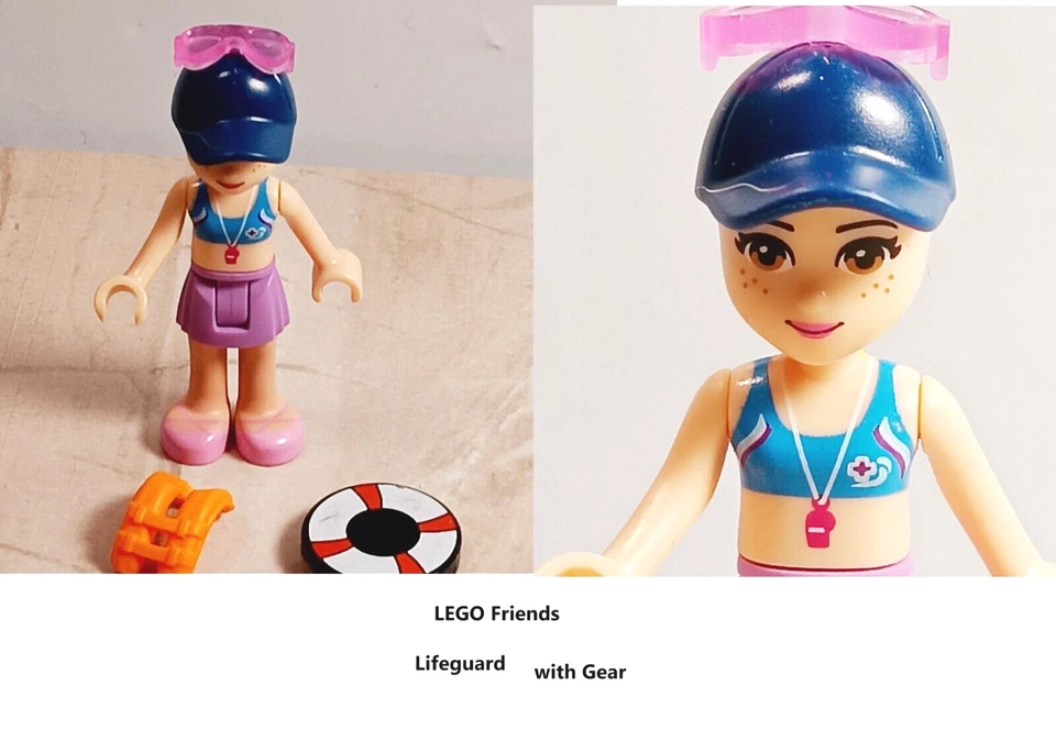 LEGO Friends Salvavidas Entrenador de Natación GRATIS Amado Salvavidas Anillo Rojo Blanco Chaleco Sombrero Foto 1 de 1