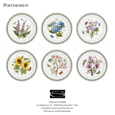 Portmeirion - Botanic Garden - Set 6 piatti piani Mix cm 27 - Rivenditore