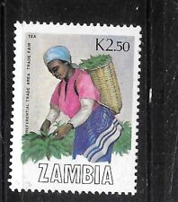 ZAMBIA SC# 446 TEA 1988 COMMEMORATIVE  MNH MINT OLD VERY FINE STAMP