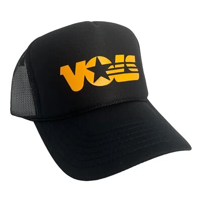 全新 TENNESSEE VOLS VOLUNTEERS 黑色帽子 5 面板高冠卡车司机棒球包 — 第 1/4 张图片