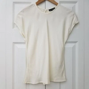 J. Crew drapiertes T-Shirt Bluse Top Größe XXS elfenbeinfarben neu mit Etikett $ 89 CD050 - Bild 1 von 6