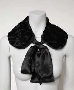 DOLCE & GABBANA Scarf Black Lamb Fur Women Neck Warmer Winter IT40/US6/S 1230usd - Picture 1 of 8