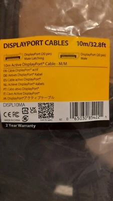 33ft (10m) Active DisplayPort Cable - 4K Ultra HD DisplayPort Cable - Long DP to - Image 1 of 2