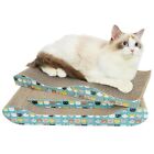 Cat Scratcher Pad Cardboard Lounge Bed Corrugated Scratching Pad with Catnip ...