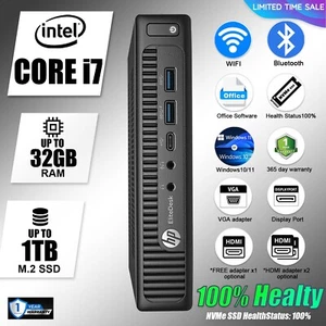 HP Micro Computer Desktop PC i7, fino a 32 GB RAM, 1 TB SSD, Windows 10/11 WiFi - Foto 1 di 5