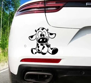 Lustige süße Kuh schöne verrückte Auto Wandfenster Vinyl Aufkleber Deko - Bild 1 von 7