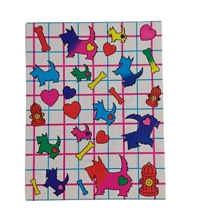 Vintage Lisa Frank Sticker Sheet S128 -Dogs -Dog Bones -HTF Rare 80s Unused - Picture 1 of 12
