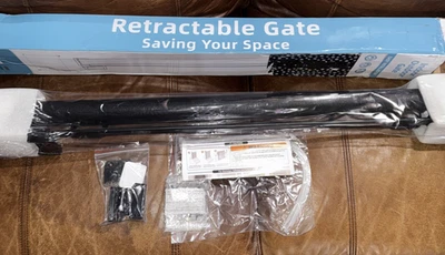 Retractable Baby & Dog Gate - NEW & SEALED 54 inch Black  - Image 1 of 4