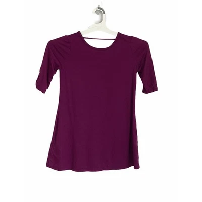 Amy Byer 女孩紫色绑带衬衫儿童青少年尺寸 L 14 — 第 1/4 张图片