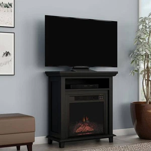 Northwest 32 Zoll Freistehender Elektrokamin TV Ständer in Schwarz - Bild 1 von 8