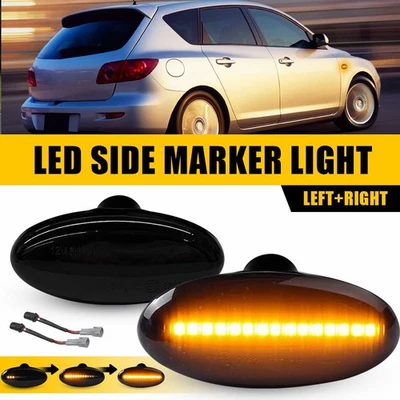 Luz de señalización lateral LED ahumada para coche DOS personalizadas para Mazda 3 2004-2009 GJ6A51120C Foto 1 de 4