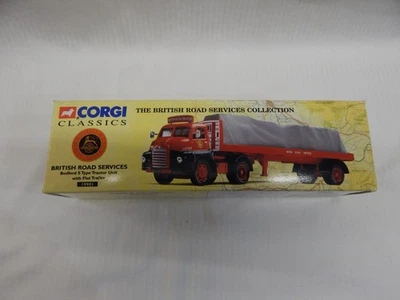 CORGI BEDFORD S TYPE TRACTOR UNIT & FLAT TRAILER BRS 19901 BNIB 1:50 - Image 1 of 4