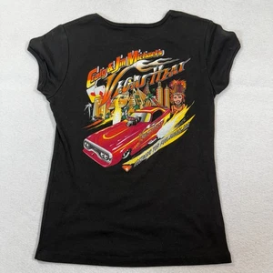District Threads T-Shirt Women L Black Vegas Heat Drag Car Graphic Tee - Picture 1 of 6